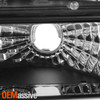 For 1992-96 Ford F150 F250 F350 Bronco Black Headlights+Dark Red Tail Lamps Pair