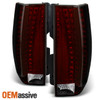 Fit 2007-2014 Cadillac Escalade Smoked LED Taillights Tail Light Left+Right