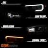 Fits 2016-2023 Toyota Tacoma Black LED DRL Headlights + LED Tail Lights Set