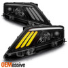 For Smoked 10-12 Fusion LED Sequential Turn Signal DRL Projector Headlight