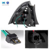 Fit 2010-2012 Fusion Black Smoked LED Projector Headlights+Black LED Tail Lights