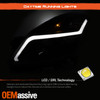 For 2008 2009 Nissan Altima Coupe LED DRL Projector Headlights Black [GTR Style]