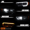 Fits 16-23 Tacoma SR SR5 Black Smoke LED DRL Headlight + Full LED Tail Light
