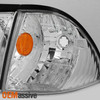 Fit 87-93 Mustang Headlights w/ Corner & Parking Lights Lamps 6Pcs 1987-1993