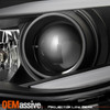 For 08-11 Subaru Impreza WRX Projector Headlights +  Red Bar Tail Lens -Black