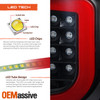 For 08-11 Subaru Impreza WRX Projector Headlights +  Red Bar Tail Lens -Black