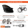 For 2008 2009 Altima Coupe LED DRL Projector Headlights Black Smoke [GTR Style]