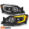Fit 08-11 Impreza WRX Premium LED Headlights + TailLight Light Bar Housing Set