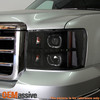 Fit *GAZE* 07-14 Sierra *GEN VI* Black Headlights + Black Smoked LED Tail Lights