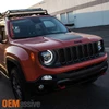 Fit Black 15 16 17 18 Jeep Renegade Projector Headlights w/DRL Led Light Bar