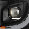 For 15-20 GMC Yukon Switchback LED DRL Tube Projector Headlight Black Housing