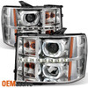 Fits *GAZE* 07-14 Sierra *GEN VI* Halo Projector SMD DRL LED Headlights Headlamp