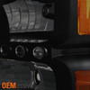 Fit 99-04 Ford F250/F350 SD Excursion Black Smoke 1PC LED Headlights Corner Lamp
