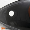 Fit 2000 2001 2002 Chevy Cavalier Black Headlights w/ Corner Signal Lights 4pcs