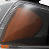 Fit 2000 2001 2002 Chevy Cavalier Black Headlights w/ Corner Signal Lights 4pcs