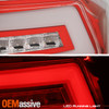 For 15-21 WRX Black LED DRL Sequential Projector Headlight+Red LED Tail Light