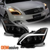[Black Smoked]Fits 2008-2015 G37 / Q60 Coupe Sequential LED Projector Headlights