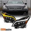 [Black]Fits 10-13 G37/G25/Q40 Sedan Switchback LED Signal Projector Headlight