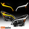[Black]Fits 10-13 G37/G25/Q40 Sedan Switchback LED Signal Projector Headlight