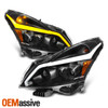 [Black]Fits 10-13 G37/G25/Q40 Sedan Switchback LED Signal Projector Headlight