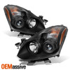 [JDM Style] Fits 2010 2011 12 13 Altima Coupe Black Halogen Projector Headlights