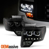 Fit *GAZE* 2009-2014 Ford F150 Halo Projector SMD DRL LED Black Smoke Headlights