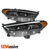 Fit 2013-2016 Ford Fusion Dual Square Projector Headlights w/DRL Led Switchback