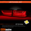 Fit 04-08 Acura TSX LED Bar DRL Projector Chrome Headlights + Tail Lights Combo