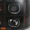 Fits *GAZE* 2007-2014 Sierra *GEN VI* Halo Projector SMD LED Black Headlights
