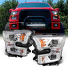 Fits 2015 2016 2017 Ford F150 Light Bar Projector Headlights Light Left + Right