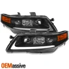 Fits 04-08 Acura TSX LED Light Tube DRL Projector Headlights + Red Tail Lights