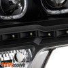 Fit 09-14 Ford F150 SMD LED Halo Projector Black Headlight+LED Strip Tail Lamps