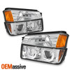 For 02-06 Chevy Avalanche 1500/2500 [LED Halo] Projector Headlights+ Bumper Lamp