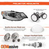 For 09-14 Acura TSX LED DRL Tube Projector Chrome Headlight Headlamp Left+Right