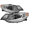 For 09-14 Acura TSX LED DRL Tube Projector Chrome Headlight Headlamp Left+Right