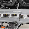Fit 09-14 Ford F150 SMD LED Halo Projector Chrome Headlight+Red Strip Tail Lamps