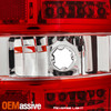 Fit 09-14 Ford F150 SMD LED Halo Projector Chrome Headlight+Red Strip Tail Lamps