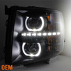 Fit 2007-2013 Chevy Silverado Halo SMD Led Halo Projector Headlights Light Lamp