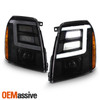 For Smoked 2007-2014 Cadillac Escalade DRL LED Projector Headlight Light Pair