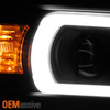 U Neon Bar Black Smoke fit 2014-15 Silverado 1500 LED DRL Projector Headlights