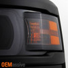U Neon Bar Black Smoke fit 2014-15 Silverado 1500 LED DRL Projector Headlights