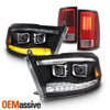 For 2009-2018 Dodge Ram Projector LED DRL Headlights +Led Tail Lights Lamps
