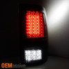 For 09-18 Dodge Ram Projector LED DRL Headlight|Premium Smoke Tail Light Housing