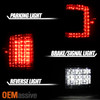 For 09-18 Dodge Ram Projector LED DRL Headlight|Premium Smoke Tail Light Housing