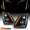 For 2008-2014 Cadillac CTS Dual Projector Switchback LED Headlight Left+Right