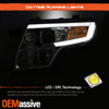 For Ford Edge 2007-2010 LED Light Bar DRL Projector Headlights - Chrome Housing