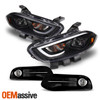 Fits 2013-2016 Dodge Dart LED Tube DRL Projector Headlights + Fog Lamps Lights