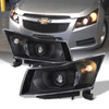 Fit 2011 2012 2013 2014 2015 Chevy Cruze Black Projector Headlights Replacement