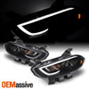 Fit 13-16 Dodge Dart HID Model Projector LED Tube DRL Headlights Light Left+Right