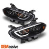Fit 13-16 Dodge Dart HID Model Projector LED Tube DRL Headlights Light Left+Right